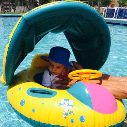 Swimming Pool Inflatable Swimming Ring Childrens Pool Accessories Sun Protection Baby Inflatable Floating Ring Safety Float