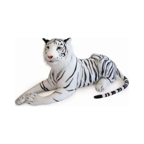 About 30 cm plush white tiger lying tiger toy doll birthday gift w0596