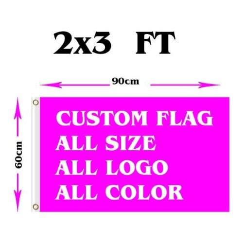 Custom gift flag 60X90cm (2x3FT) double side Polyester we design any logo any color home decoration Custom flag banner