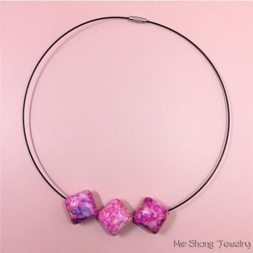 Popular Simple Square Shaped Colar Choker Necklace For Sexy Atmosphere Beach Holiday Accessories