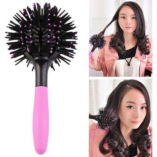 Hot 3D Round Hair Brushes Comb Salon make up 360 degree Ball Styling Tools Magic Detangling Hairbrush Heat Resistant Hair Comb