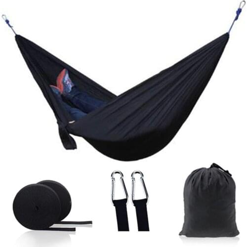 Portable Camping Parachute Hammock Survival Garden Outdoor Furniture Leisure Sleeping Hamaca Travel Double Hanging Bed