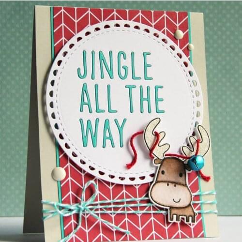 Christmas North Pole Moose Clear Stamps Seal for Scrapbooking Decorative Paper Cards Making Crafts Supplies Transparent Stamp