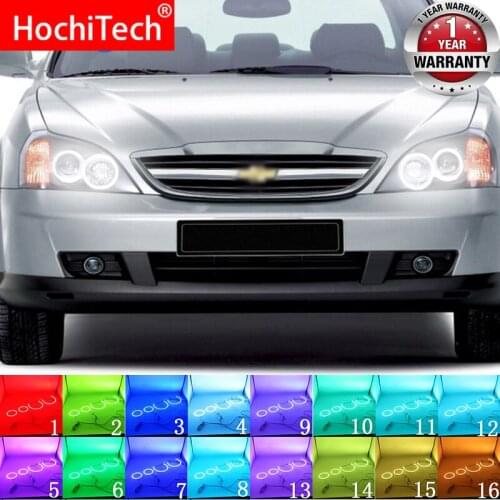 Multi-color RGB LED Angel Eyes Halo Ring Eye DRL RF Remote Control for Chevrolet Chevy Epica Magnus 2000 - 2005 Accessories