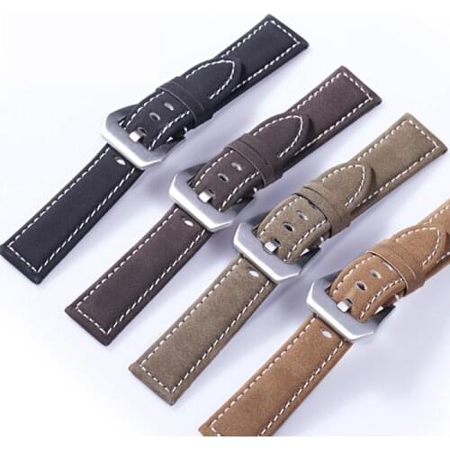 22 20MM Watchband for Garmin Fenix 6 5 6S 5S Forerunner 935 945 Watch Wrist Band Frosted cow leatherStrap belt not quick fit
