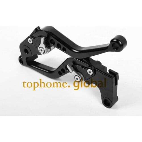 For BMW S1000 RR 2014 - 2018 Short Handlebar CNC Clutch Brake Levers 2017 2016 2015 Black Lever with silver adjustor