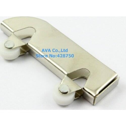 10 Pieces Showcase Glass Sliding Door Roller Clamp Cabinet Pulley / Nylon Wheel