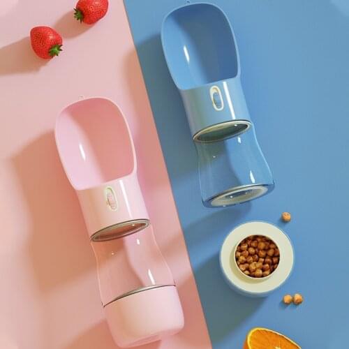 SHUANGMAO Pet Dog Water Bottle Feeder Bowl Portable Water Food Bottle Pets Outdoor Travel Drinking Dog Bowls Water Bowl for Dogs