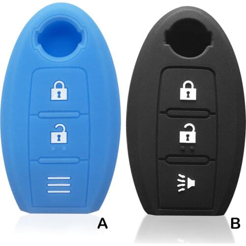 Key Cover For Nissan 2017 2018 Qashqai Skyline Juke Alissa x-Trail Remote Control Silicone Key Cover Case For Keychain Alarm