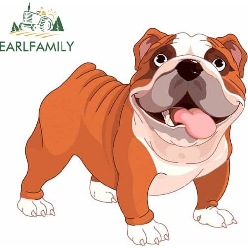 EARLFAMILY 13cm x 12.3cm For Bulldog Png Fine Decal Repair Car Sticker Occlusion Scratch Vinyl Material for VAN ATV Decor