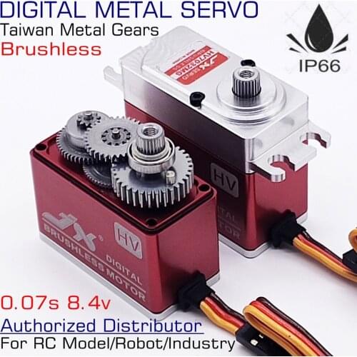 JX HV7032MG 32kg 0.07s 8.4v High Voltage Speed Metal Gears Standard Digital Servo RC 1:8 1:10 Car Crawler Fix-Wing Robot Arm