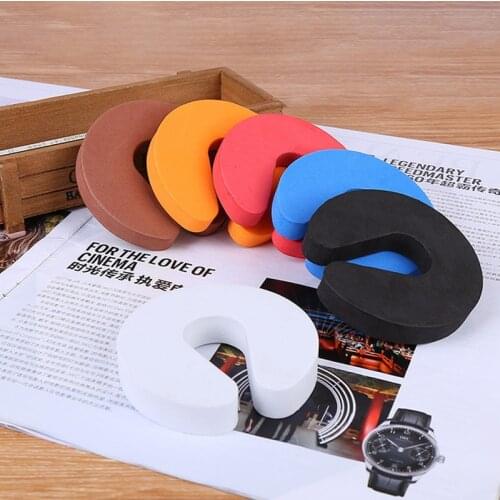 Baby Safety Locks Children Protection EVA C Shape Security Cabinet Locks Door Clip Kids Finger Safe Soft Foam Door Stopper
