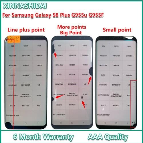 Super AMOLED Lcd Display For Samsung Galaxy S8 Plus G955u G955F LCD Display Touch Screen Digitizer with Defective
