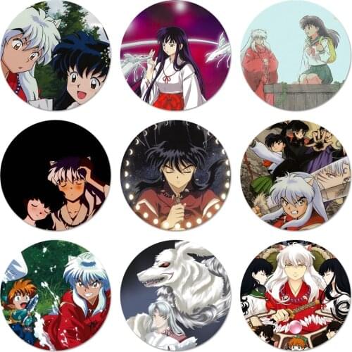 Cute Anime Inuyasha Icons Pins Badge Decoration Brooches Metal Badges For Backpack Decoration