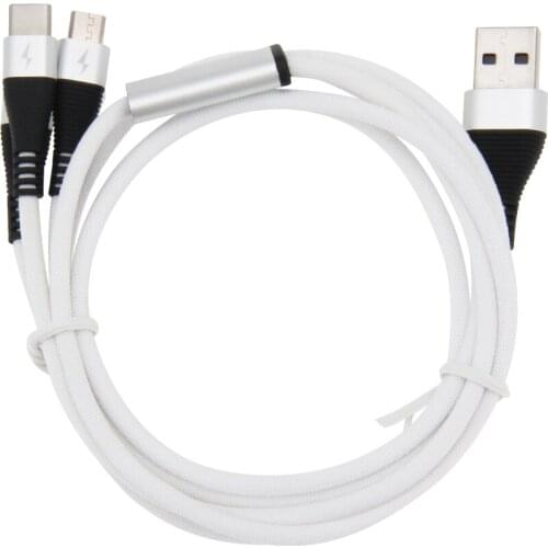 100pcs/lot Data Line 3 in 1 cable For Android iphone Type-c Mobile Phone Multi-function Usb One Dragging Three Data Charge Cable