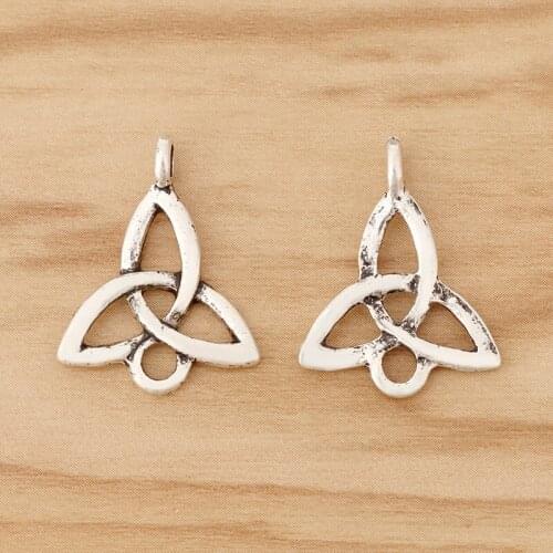 20 Pieces Tibetan Silver Celtics Knot Trinity Triquetra Connector Charms Pendants for Bracelet Earring Jewellery Making