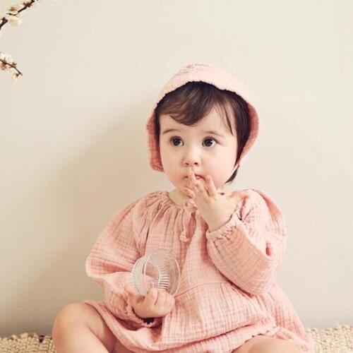 2019 Boys Girls Clothes Rompers Ruffles Kids Linen Clothings Infant Toddler Kids Girl Rompers Kids Casual Fashion Clothes