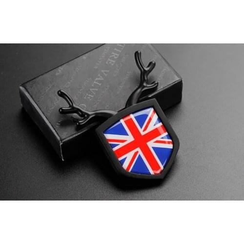 3D Red Union Jack Auto Trunk Rear Fender Emblem Badge Decal Sticker Car Accessories