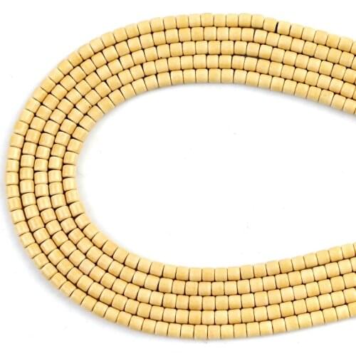 New Stylish NaNew Stylish Natural Cylindrical Column Shape Spacer Beadsfor Making DIY Charms Bracelet Necklace 4*4mm