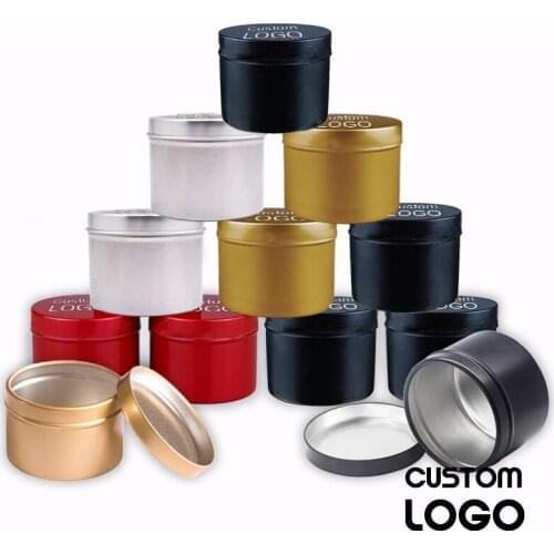 50ml Aluminum Cans Color Candle Customized Refillable Portable Aluminum Jars Souvenir Gift Packaging Box Pot Case Container