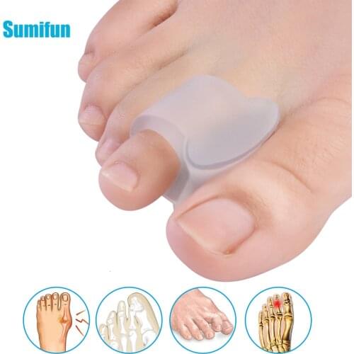 2pcs Hallux Valgus Bunion Spacers 0verlapping Toes Thumb Corrector Soft Silicone Gel Toe Separator Foot Care Tool C1587