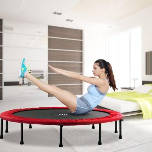 60" Safety Cover Jump Bed Folding Portable Mute Oversized Trampoline For Kids Adult Fitness Super Springs Trampoline For Jumping