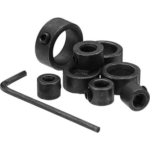 8pcs/set Woodworking Drill Locator Drill Bit Depth Stop Collars Ring Positioner Drill Locator Wood Drill Bit Limited Ring Collar