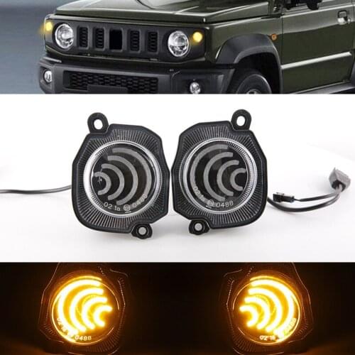 Car Turn Signal Light Fog Light Fog Light For Suzuki Jimny JB64 Jb74 2018-2020 Amber White Head Daytime Running Light