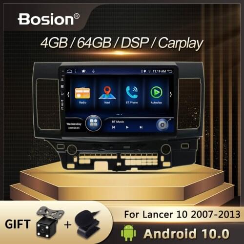 Bosion Android 10 Car Radio Multimedia Video Player For Mitsubishi Lancer 2007 - 2013 Navigation GPS DSP IPS HDMI Carplay 4+64GB