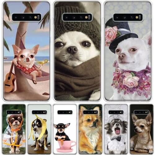 Chihuahua Puppy Teacup Dogs Cover Phone Case For Samsung Galaxy S10 S20 Ultra Note 10 9 8 S9 S8 J4 J6 J8 + Lite Plus Pro S7 Coqu