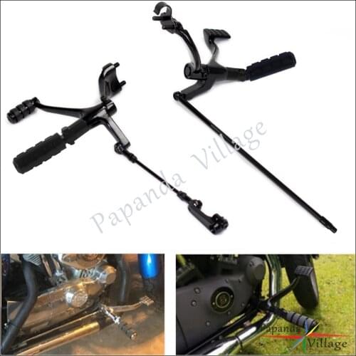 Black Motorbikes Forward Controls Complete Kit Pegs Levers Linkage for Harley Sportster SuperLow Roadster 48 XL 1200 Iron 883