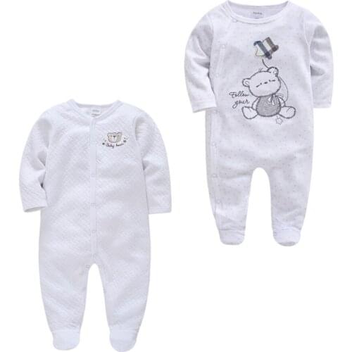 2pcs baby rompers Baby Girl Clothes Full Sleeve 100%Cotton Cartoon Print Overalls Roupas Bebe De Unisex Newborn Baby Onesie