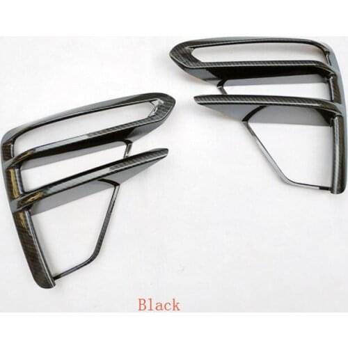 For Kia Cerato K3 4 2019 Chrome Front Fog Light Trim Cover Abs Plastic Colors Carbon Fiber Car Styling Accessories 2 Pcs