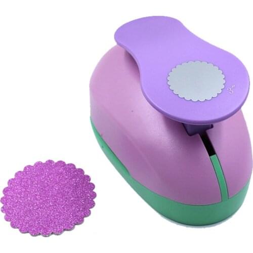 Free shipping 3 inch(about 7.1cm) wave circle paper punch for scrapbook eva foam punch for DIY Scrapbook puncher crafting punch