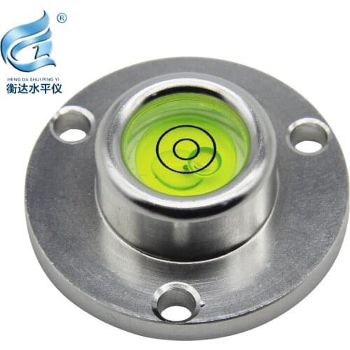 Flange plate level bubble metal round level bubble portable level 40*22*14mm