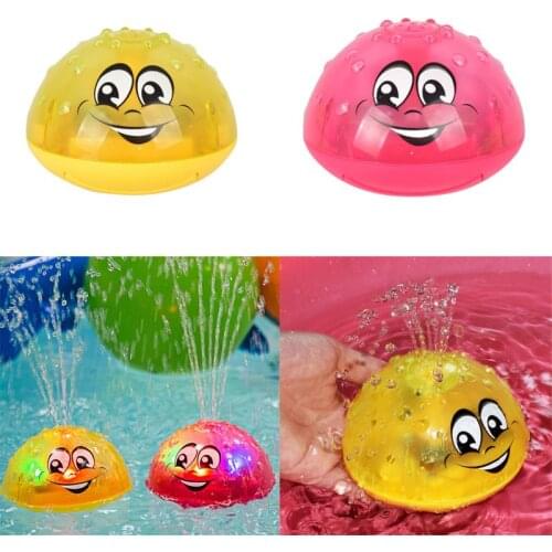 Bath Toys Spray Water Light Music Rotate Ball Kid Toys for Baby Toddler Bathroom Summer Play Water Y4UD