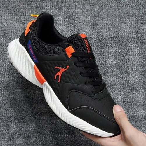 Joedon Golan high-quality leather EVA sole waterproof black casual shoes sports shoes mens running shoes