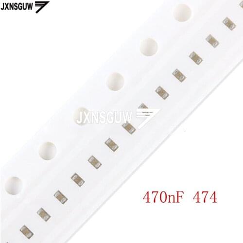 100PCS Chip capacitors 0603 20% 50V 470nF 474 474M X5R