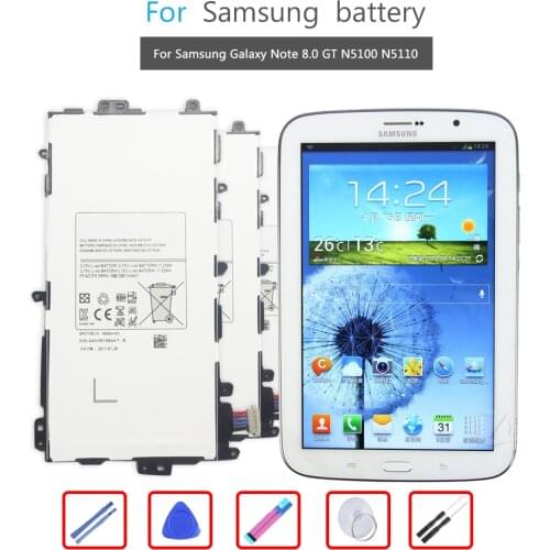 Tablet Li-Polymer Battery For Samsung Galaxy Note 8.0 GT N5100 N5120 N5110 Replacement Battery 4600mAh SP3770E1H