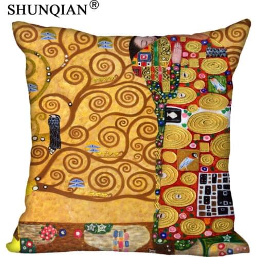 Best New Gustav Klimt The Kiss Pillowcase Wedding Decorative Pillow Cover Custom Gift For (Two Sides) Printed Pillow Cases A9.30