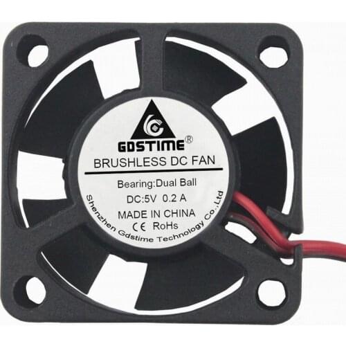 Gdstime 5 Pieces Two Ball Bearing 30mm x 10mm 3cm DC 5V Mini Cooler Micro Brushless Cooling Fan 30mmx30mm