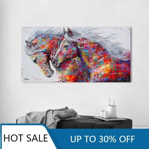 Wall Art Canvas Painting Posters Prints Wall Decor Pictures The Horses For Living Room Animal Aesthetic Home Decoration