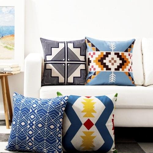 Kilim Geometric Linen Cotton Pillow Cover Home Decor Cushions Cover Decorative Throw Pillows Pillowcase Wedding Gift