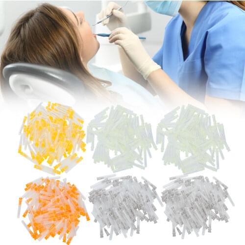 100Pc Disposable 3Size Plastic Dental Endo Irrigation Bendable Needle Tip EndClosed Side Hole Syringe Clean Oral Treatment Care
