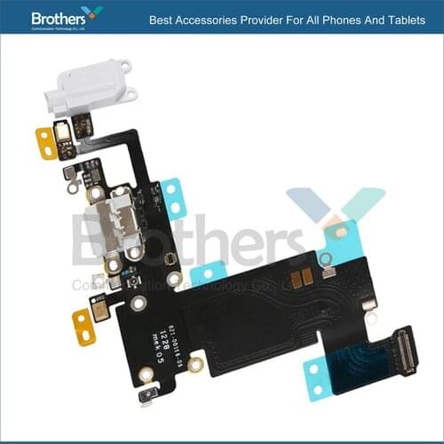 Wholesale Original Charging Port Connector & Headphone Audio Jack Flex Microphone for iPhone 6S Plus White/Grey , 1pcs/lot
