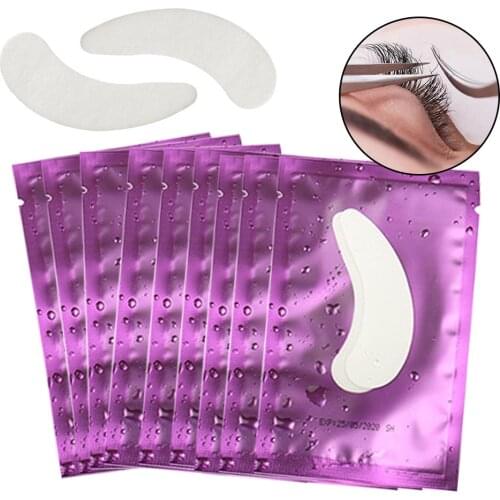 200pairs Eyelash Pad For Eyelash Extension Gel Paper Patch Grafting Eyelashes Under Eye Patches Paper Sticker Wraps Makeup Tools