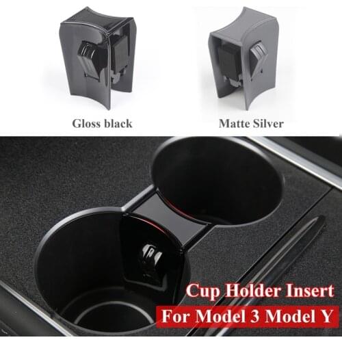 Cup Holder Insert, for Tesla Model 3 Y 2021 Center Console Cup Holder Limiter Water Cup Slot Slip Limit Clip
