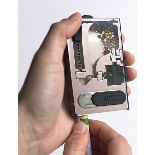 DIY Smoking Cigarette Blast Beads Pusher Filter Capsule Push Box Portable Burst Bead Cigarette Maker Smoking Accessory Tools