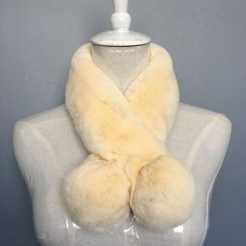 High quality real rex rabbit fur scarf women winter warm scarves neck scarf genuine fur