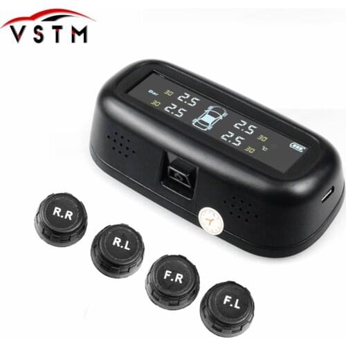 Hot Selling Newest TPMS Car Tire Pressure Monitoring System LCD 4 External Sensors Temperature Warning CAR Safety